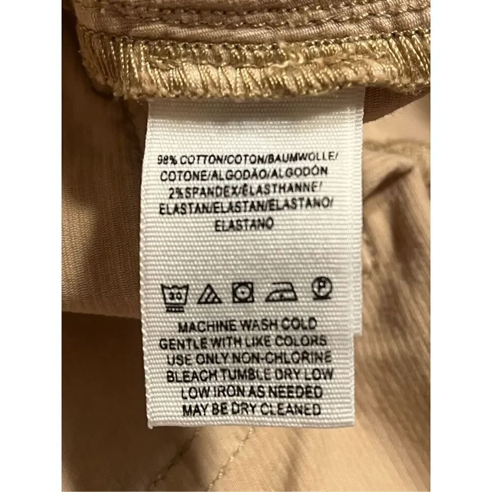 We The Free Free People corduroy miniskirt in natural 26 button fly raw hem (365